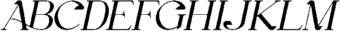 Gineby Medium Italic otf (500) Font UPPERCASE