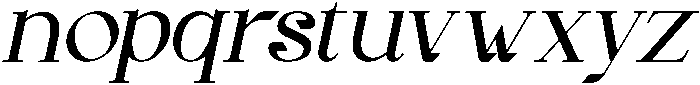 Gineby Medium Italic otf (500) Font LOWERCASE