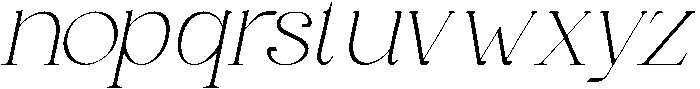 Gineby Thin Italic otf (100) Font LOWERCASE