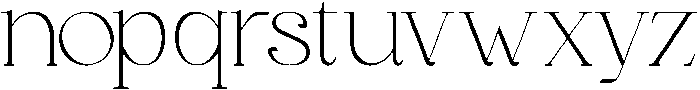 Gineby Thin otf (100) Font LOWERCASE