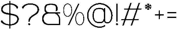 Giner Modern Thin otf (100) Font OTHER CHARS