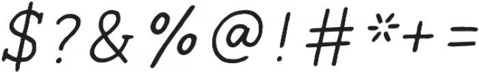 Ginger Typewriter Italic otf (400) Font OTHER CHARS