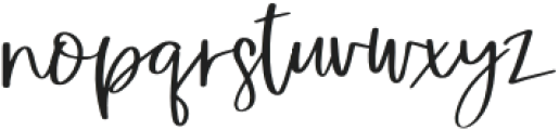 Gingerblush Script Regular otf (400) Font LOWERCASE