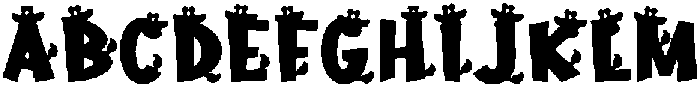 Giraffe Print Regular otf (400) Font UPPERCASE