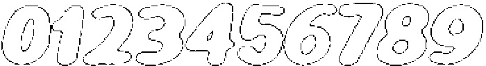 Girafity Angular Outline Italic otf (400) Font OTHER CHARS