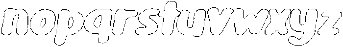 Girafity Angular Outline Italic otf (400) Font LOWERCASE
