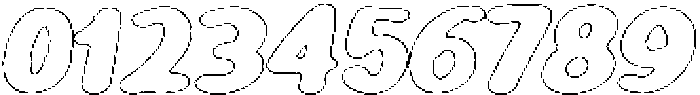 Girafity Brush Outline Italic otf (400) Font OTHER CHARS