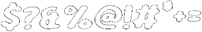 Girafity Brush Outline Italic otf (400) Font OTHER CHARS