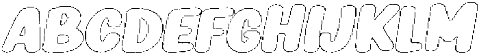Girafity Brush Outline Italic otf (400) Font UPPERCASE