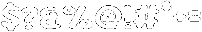 Girafity Brush Outline otf (400) Font OTHER CHARS