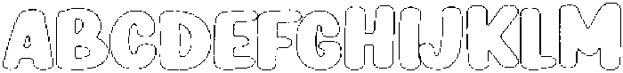 Girafity Brush Outline otf (400) Font UPPERCASE