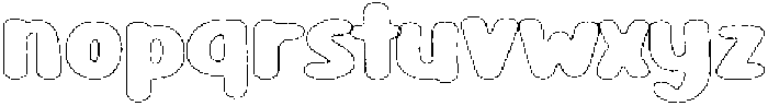 Girafity Brush Outline otf (400) Font LOWERCASE