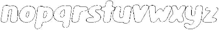 Girafity Chalk Outline Italic otf (400) Font LOWERCASE