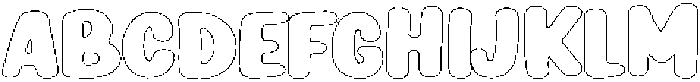Girafity Chalk Outline otf (400) Font UPPERCASE