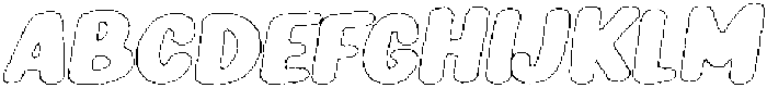 Girafity Eroded Outline Italic otf (400) Font UPPERCASE