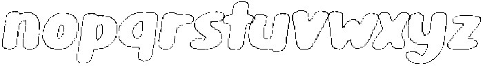 Girafity Eroded Outline Italic otf (400) Font LOWERCASE