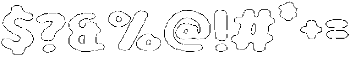 Girafity Eroded Outline otf (400) Font OTHER CHARS
