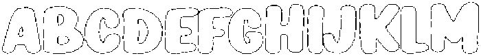 Girafity Eroded Outline otf (400) Font UPPERCASE