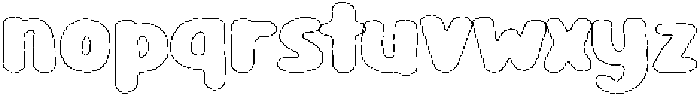 Girafity Eroded Outline otf (400) Font LOWERCASE