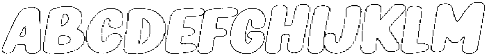 Girafity Graphite Outline Italic otf (400) Font UPPERCASE