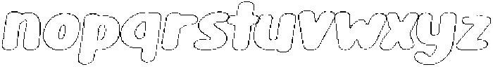 Girafity Graphite Outline Italic otf (400) Font LOWERCASE