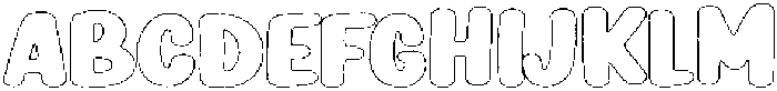 Girafity Graphite Outline otf (400) Font UPPERCASE