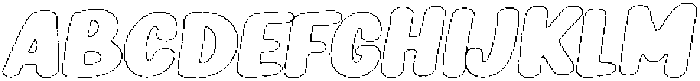 Girafity Liner Outline Italic otf (400) Font UPPERCASE
