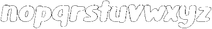 Girafity Liner Outline Italic otf (400) Font LOWERCASE