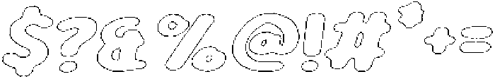 Girafity Rough Outline Italic otf (400) Font OTHER CHARS