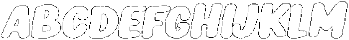 Girafity Rough Outline Italic otf (400) Font UPPERCASE