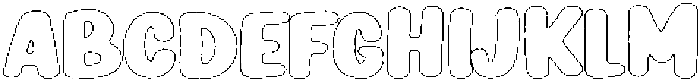Girafity Rough Outline otf (400) Font UPPERCASE
