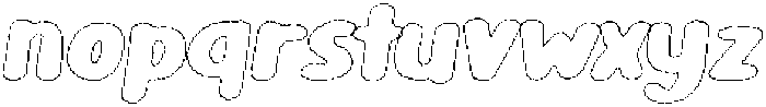 Girafity Wax Outline Italic otf (400) Font LOWERCASE
