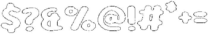 Girafity Wax Outline otf (400) Font OTHER CHARS