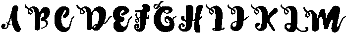 Girly Regular otf (400) Font UPPERCASE