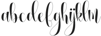 Girly night Regular otf (400) Font LOWERCASE