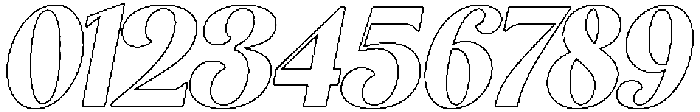 Gistra Outline Italic otf (400) Font OTHER CHARS