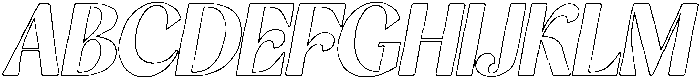 Gistra Outline Italic otf (400) Font UPPERCASE