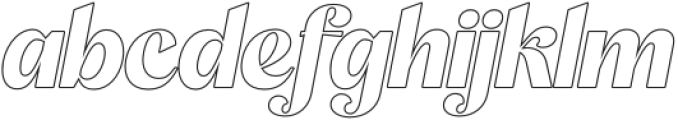 Gistra Outline Italic otf (400) Font LOWERCASE