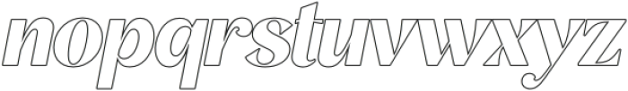 Gistra Outline Italic otf (400) Font LOWERCASE