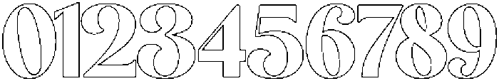 Gistra Outline Regular otf (400) Font OTHER CHARS
