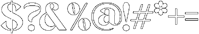 Gistra Outline Regular otf (400) Font OTHER CHARS