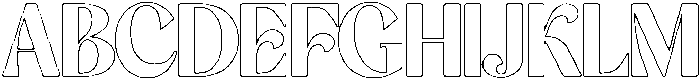 Gistra Outline Regular otf (400) Font UPPERCASE