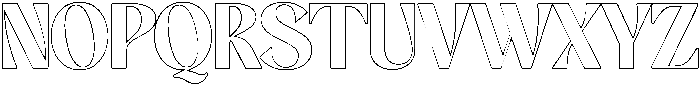 Gistra Outline Regular otf (400) Font UPPERCASE