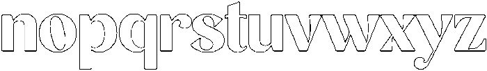 Gistra Outline Regular otf (400) Font LOWERCASE