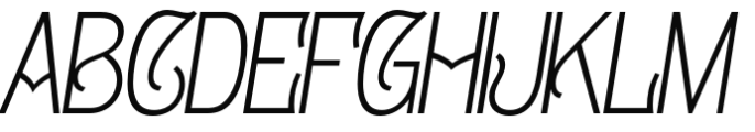 Gildabeth ExtraLight Italic Font UPPERCASE