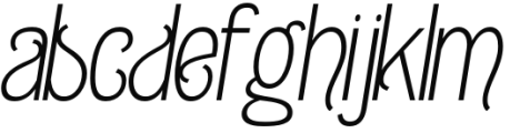 Gildabeth ExtraLight Italic Font LOWERCASE