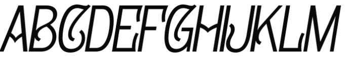 Gildabeth Light Italic Font UPPERCASE