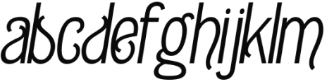 Gildabeth Light Italic Font LOWERCASE