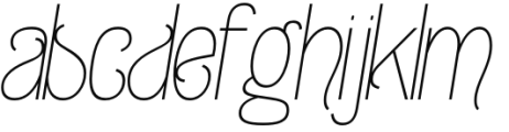 Gildabeth Thin Italic Font LOWERCASE