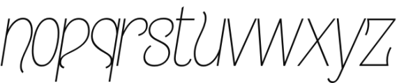 Gildabeth Thin Italic Font LOWERCASE